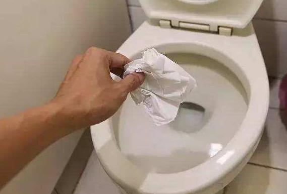 Toilet paper is blocking the toilet