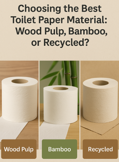 Choosing the Best Toilet Paper Material: Wood Pulp, Bamboo, or Recycled?