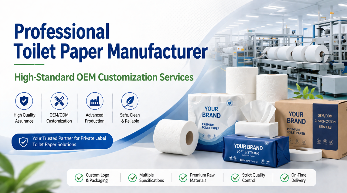 Professional Toilet Paper Manufacturer | High Standard OEM Custom Tissue Solutions
