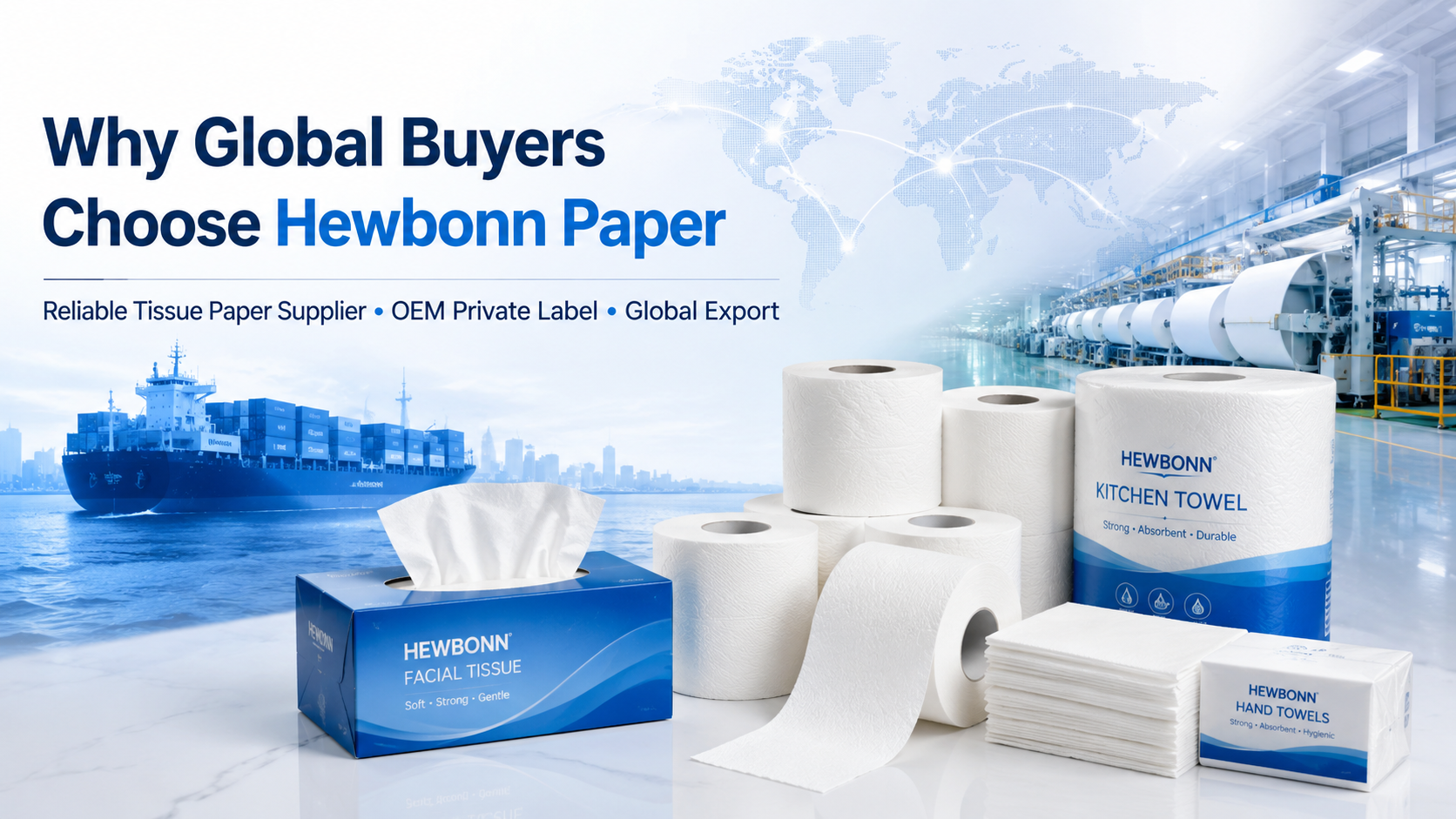 Why Global Buyers Choose Hewbonn Paper as a Reliable Tissue Paper Supplier
