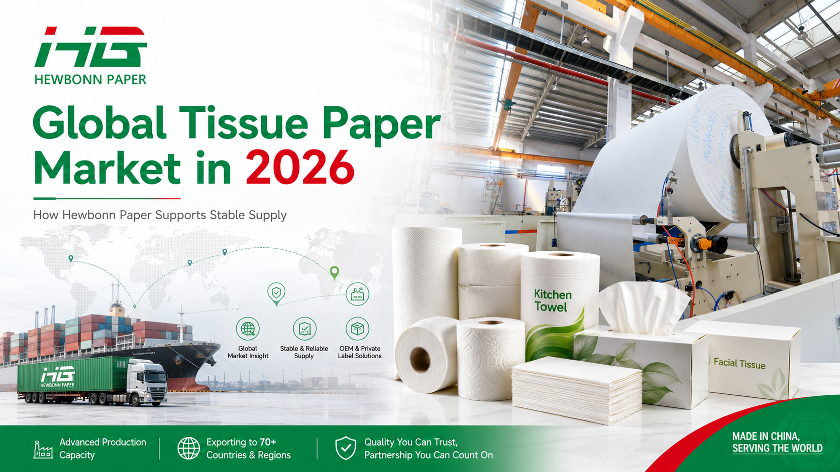 Global Tissue Paper Market 2026 | OEM & Private Label Tissue Manufacturer